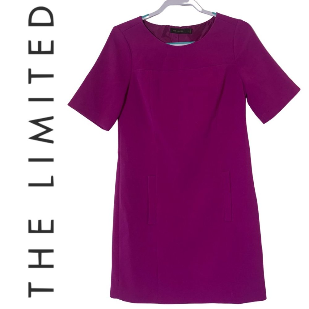 The Limited Purple Shift Dress with Pocket Details